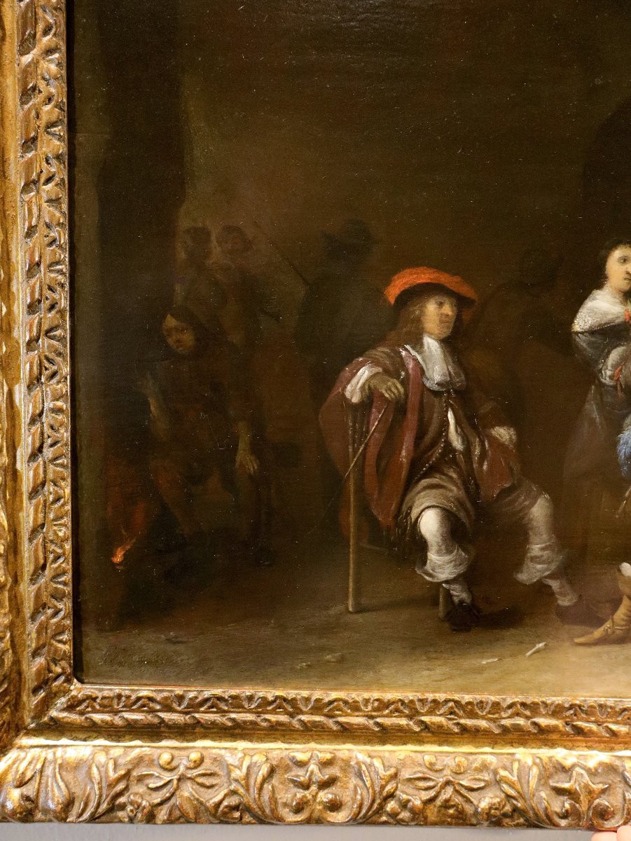 Guards With Bugler, Anthony Palamedesz (delft 1601 - Amsterdam 1673) - Signed And Dated-photo-6