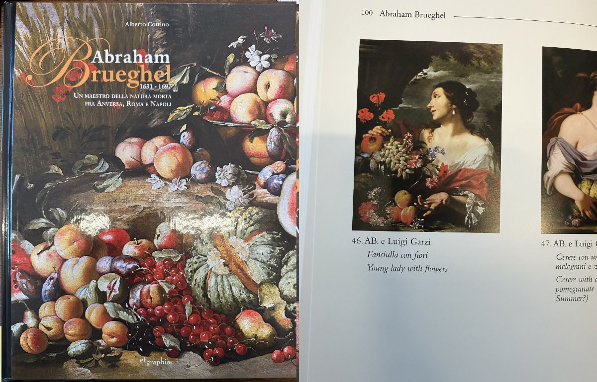 Femme avec des fleurs et des fruits, Abraham Brueghel (Anvers 1631 - Naples 1690) atelier-photo-1