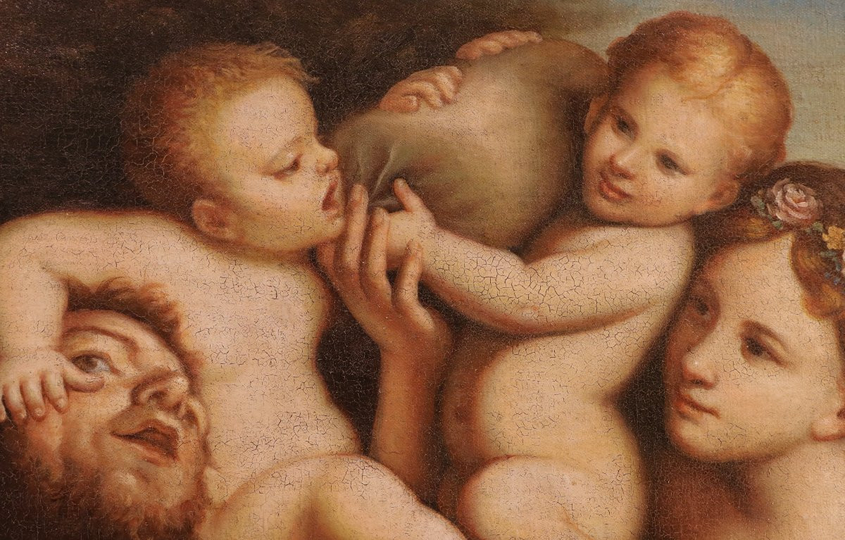 Faune, nymphe et deux putti, Pietro Liberi (Padoue 1605 - Venise 1687) suiveur-photo-3