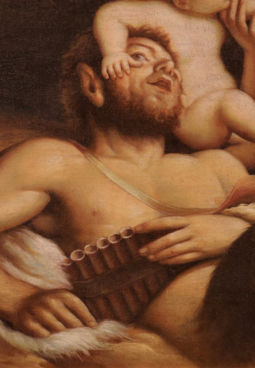 Faune, nymphe et deux putti, Pietro Liberi (Padoue 1605 - Venise 1687) suiveur-photo-5