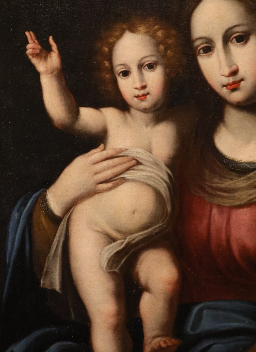 Madonna And Child, Workshop Of Alessandro Allori (florence 1535 - 1607)-photo-3