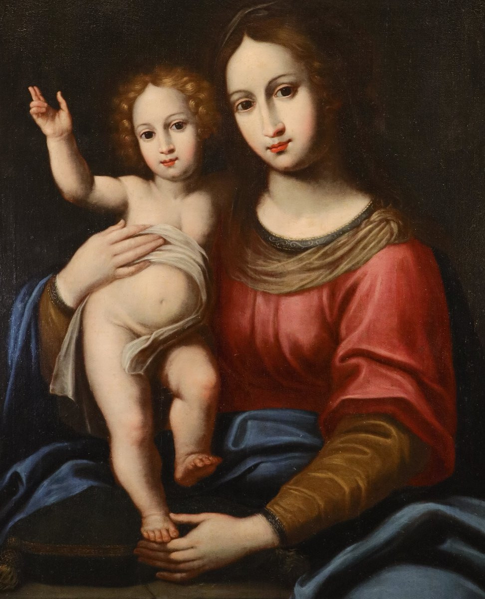 Madonna And Child, Workshop Of Alessandro Allori (florence 1535 - 1607)-photo-1