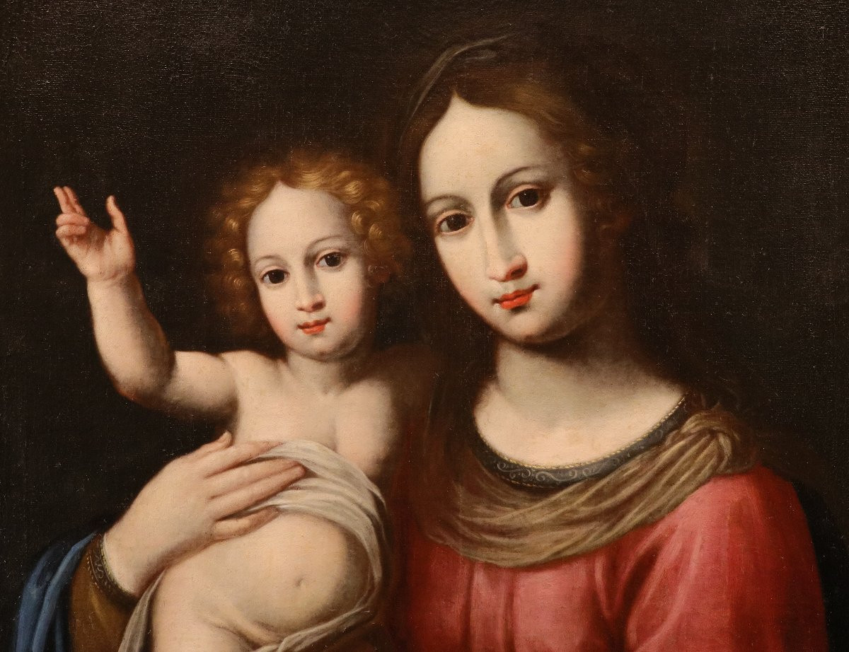 Madonna And Child, Workshop Of Alessandro Allori (florence 1535 - 1607)-photo-2