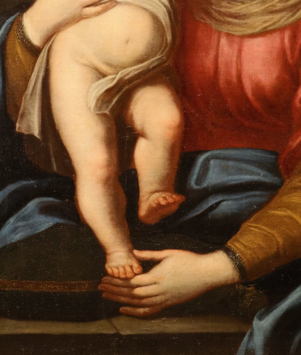 Madonna And Child, Workshop Of Alessandro Allori (florence 1535 - 1607)-photo-4