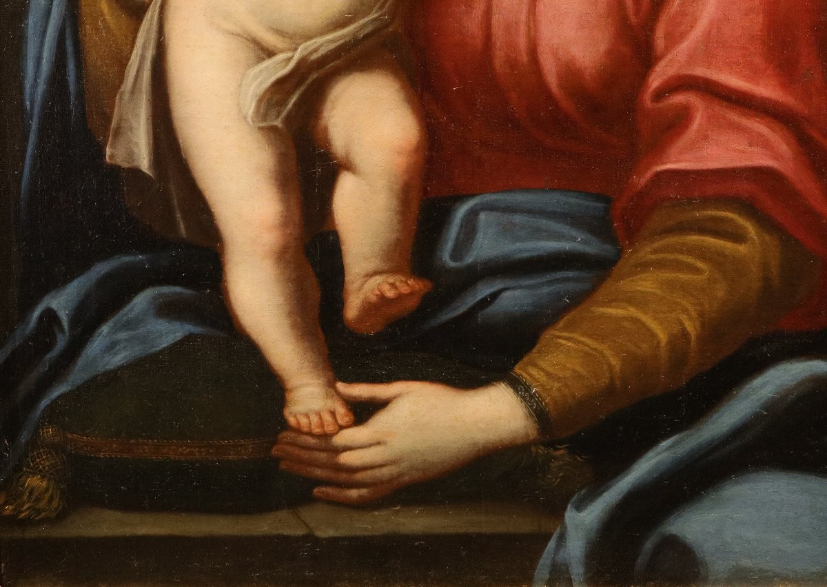Madonna And Child, Workshop Of Alessandro Allori (florence 1535 - 1607)-photo-5