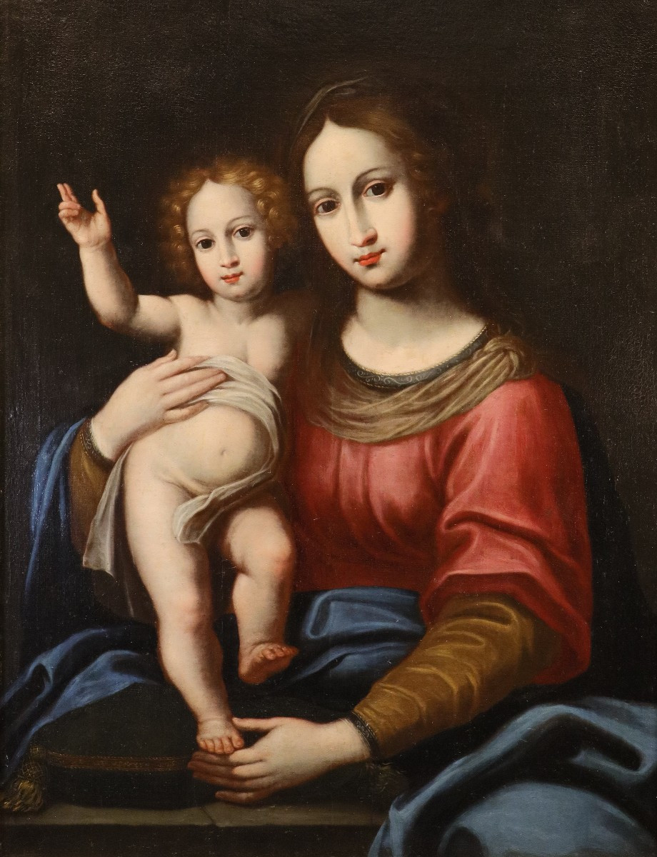 Madonna And Child, Workshop Of Alessandro Allori (florence 1535 - 1607)