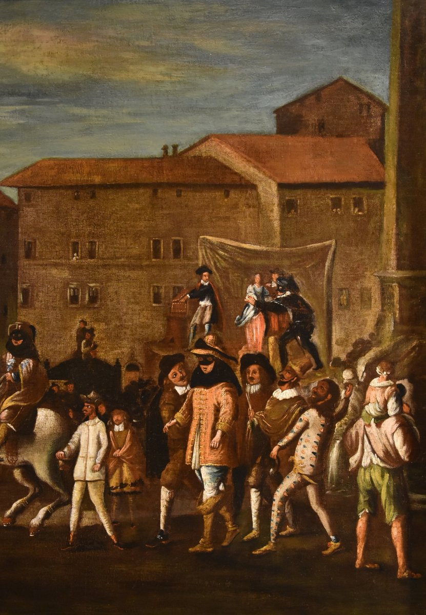Carnaval à Rome in Piazza Navona, atelier de Michelangelo Cerquozzi (1602 - 1660)-photo-2