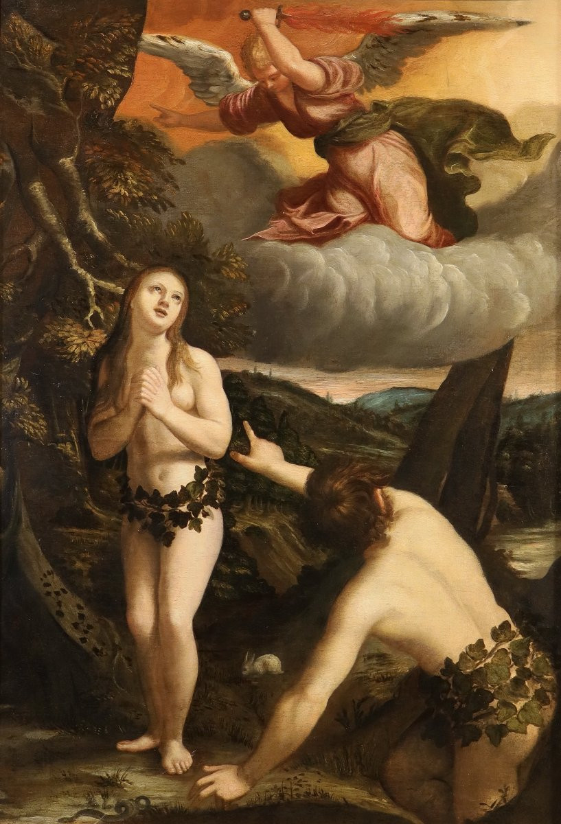 Adam And Eve Expelled From The Garden Of Eden, Abraham Bloemaert (gorinchem 1564 - Utrecht 1651-photo-2