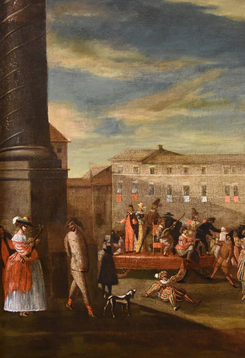 Carnival In Rome In Piazza Colonna, Roman School Of Bamboccianti (mid-17th Century)-photo-3