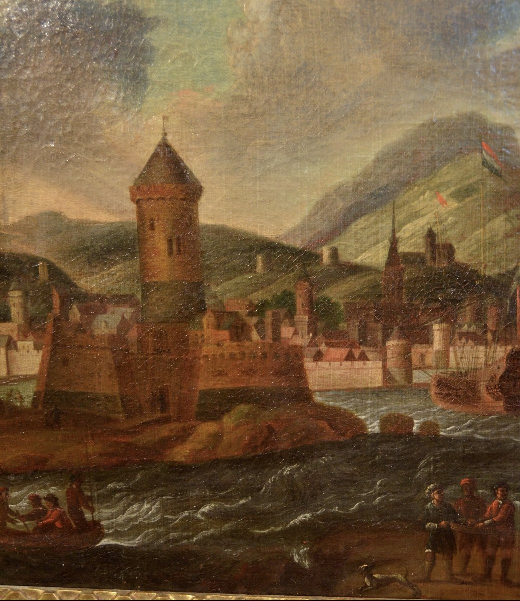 Pair Of Coastal Landscapes, Peter Van De Velde (antwerp 1634-1714) Circle Of-photo-8