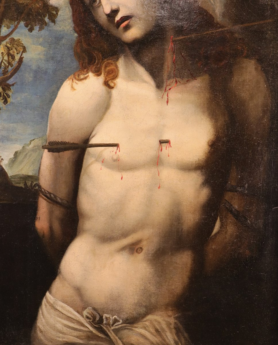 Saint Sébastien, Giovanni Antonio Bazzi, dit Sodoma (Vercelli 1477 – Sienne 1549) Suiveur de-photo-3