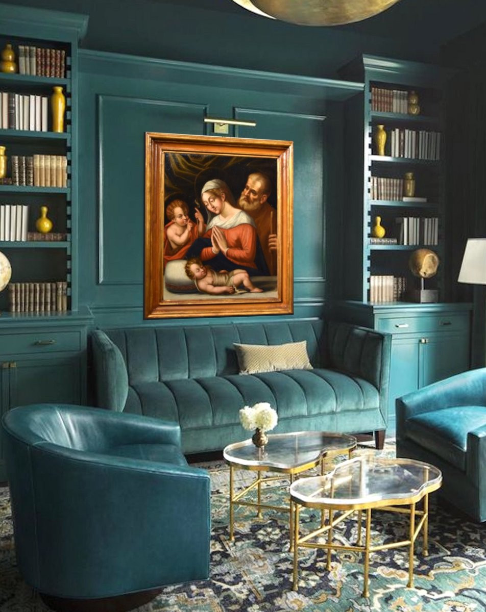 Holy Family With The Infant Saint John The Baptist, Battista Ramenghi (1521 - 1601) Circle-photo-1