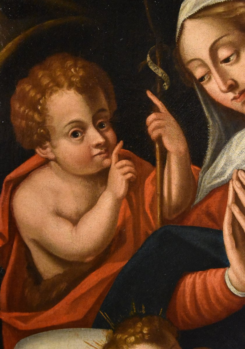 Holy Family With The Infant Saint John The Baptist, Battista Ramenghi (1521 - 1601) Circle-photo-2