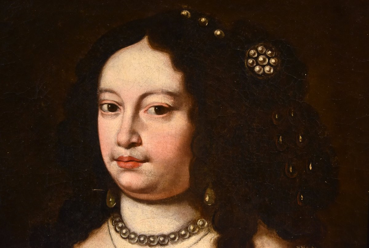 Portrait Of The Duchess Vittoria Farnese d'Este, Jan Van Gelder (antwerp 1621 – Modena 1685)-photo-3