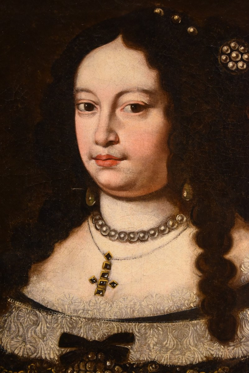 Portrait Of The Duchess Vittoria Farnese d'Este, Jan Van Gelder (antwerp 1621 – Modena 1685)-photo-2