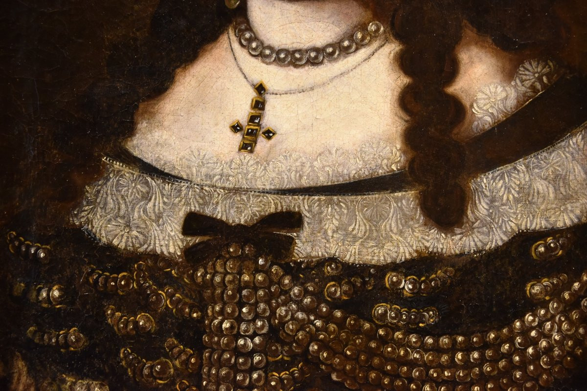 Portrait Of The Duchess Vittoria Farnese d'Este, Jan Van Gelder (antwerp 1621 – Modena 1685)-photo-3