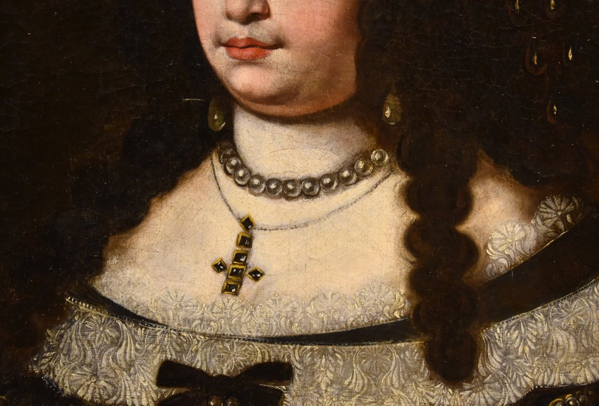 Portrait Of The Duchess Vittoria Farnese d'Este, Jan Van Gelder (antwerp 1621 – Modena 1685)-photo-6