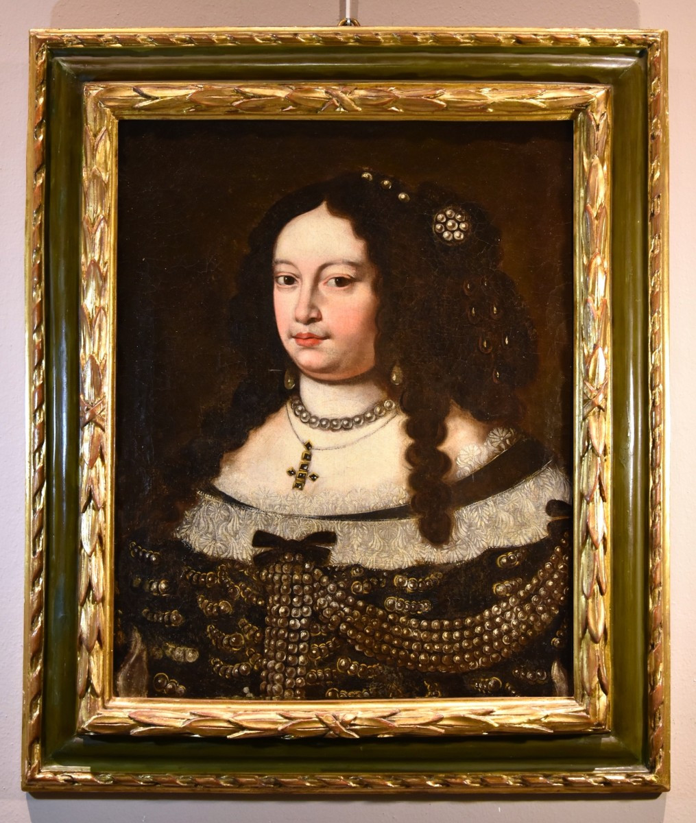 Portrait Of The Duchess Vittoria Farnese d'Este, Jan Van Gelder (antwerp 1621 – Modena 1685)