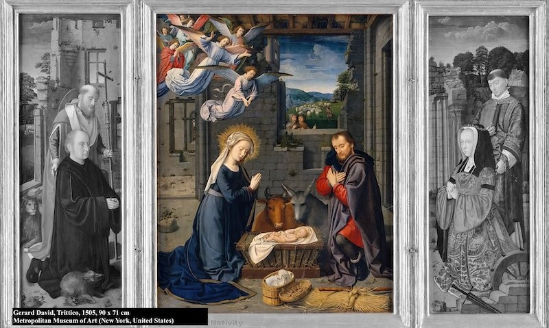 La Nativité de Jésus, Gerard David (Oudewater, vers 1460 - Bruges, 1523) Suiveur de-photo-1