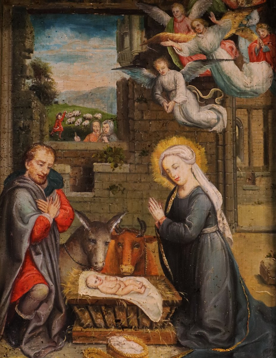 La Nativité de Jésus, Gerard David (Oudewater, vers 1460 - Bruges, 1523) Suiveur de-photo-2