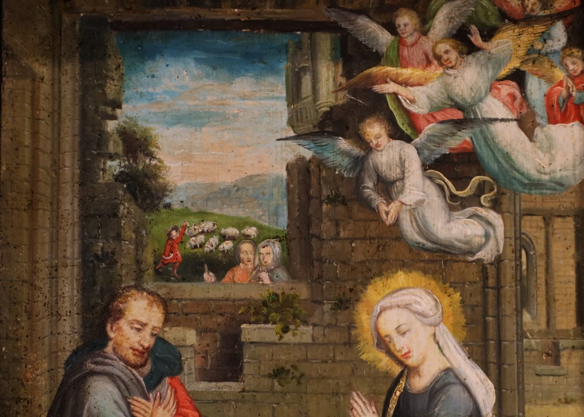 La Nativité de Jésus, Gerard David (Oudewater, vers 1460 - Bruges, 1523) Suiveur de-photo-3