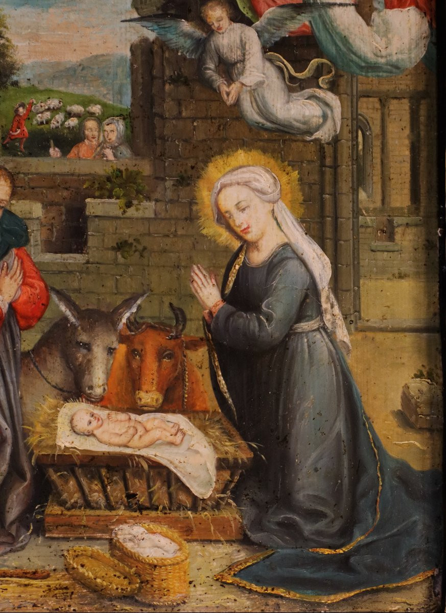 La Nativité de Jésus, Gerard David (Oudewater, vers 1460 - Bruges, 1523) Suiveur de-photo-5