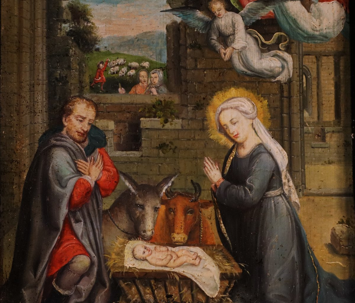 La Nativité de Jésus, Gerard David (Oudewater, vers 1460 - Bruges, 1523) Suiveur de-photo-6