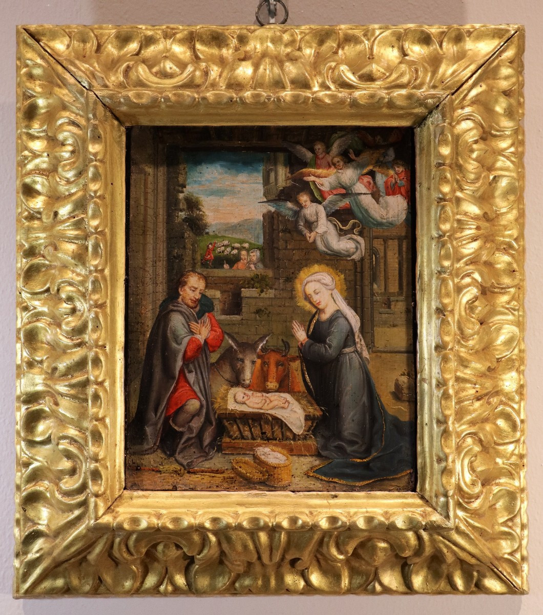 La Nativité de Jésus, Gerard David (Oudewater, vers 1460 - Bruges, 1523) Suiveur de