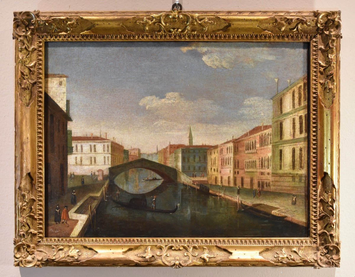 Vue De Venise Avec Le Pont Des Guglie, Gabriele Bella (venise 1730 - Venise 1799)
