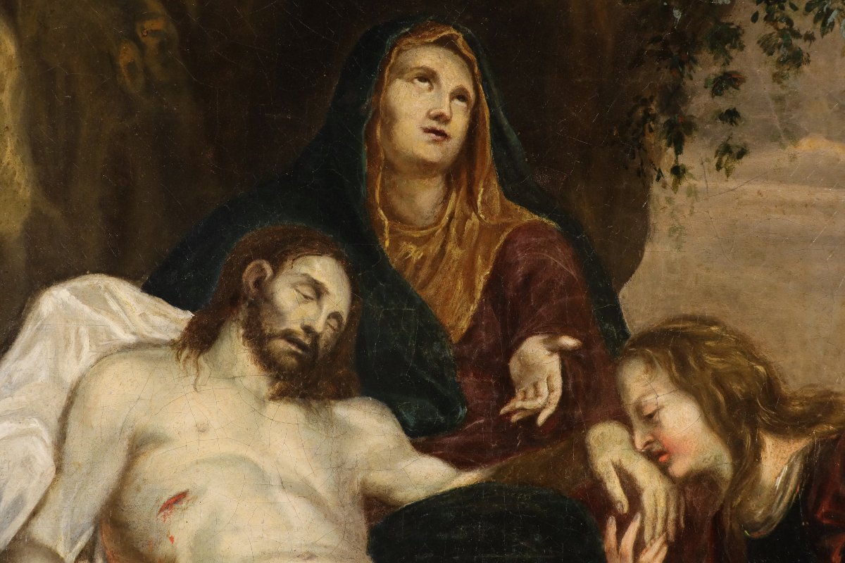 La Déploration du Christ, Suiveur d'Anthoon van Dyck (Anvers 1599 - Londres 1641)-photo-6