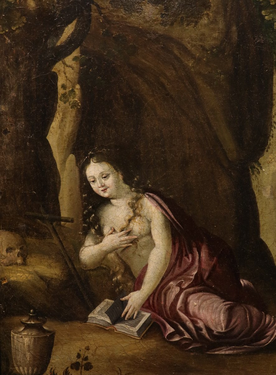 Fantastic Landscape With Mary Magdalene, Paul Bril (antwerp, 1554 – Rome, 1626) Workshop Of-photo-6