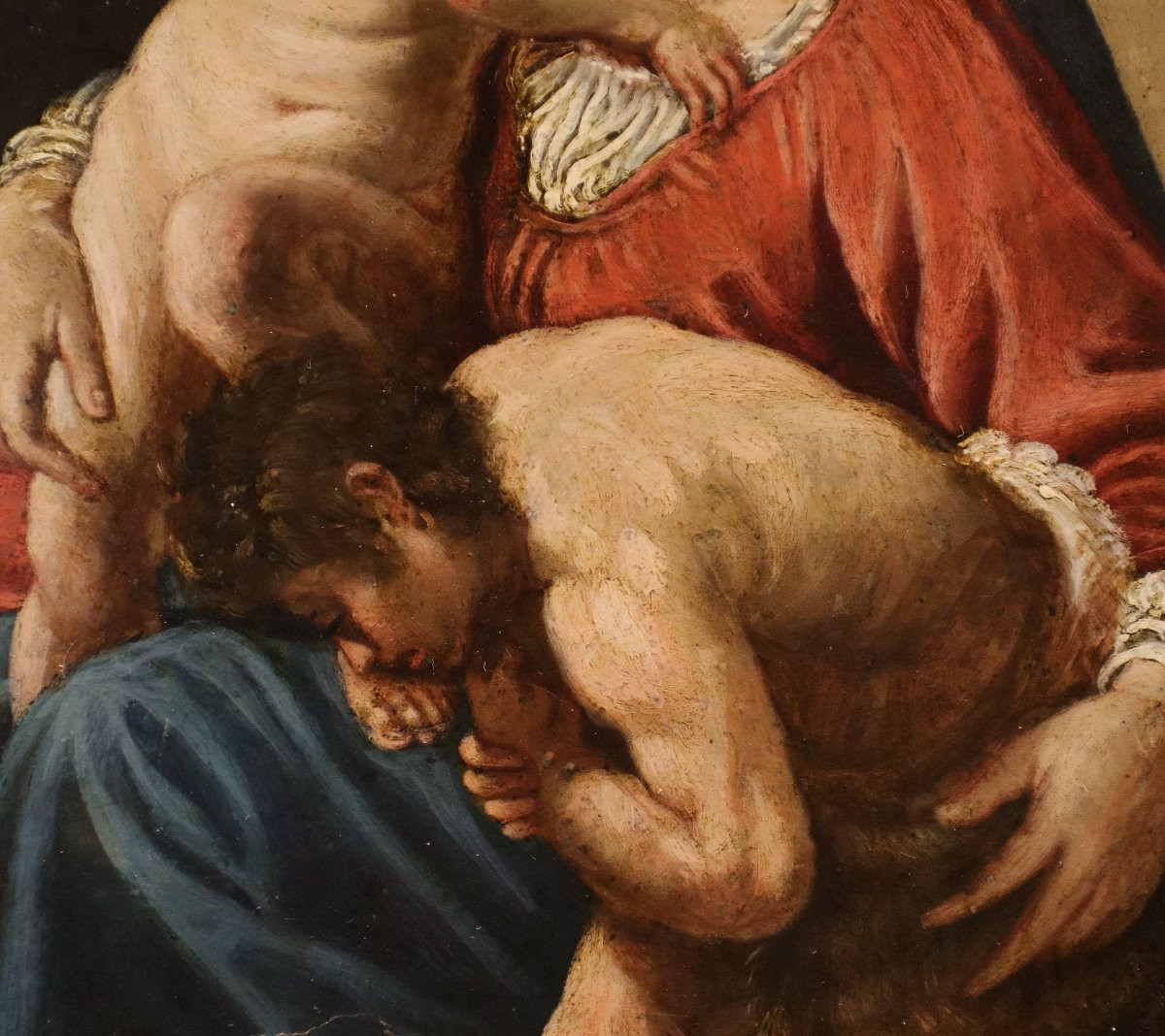 Antonio Molinari (Venise, 1655-1704), Madone à l'Enfant et Saint Jean-Baptiste -photo-3