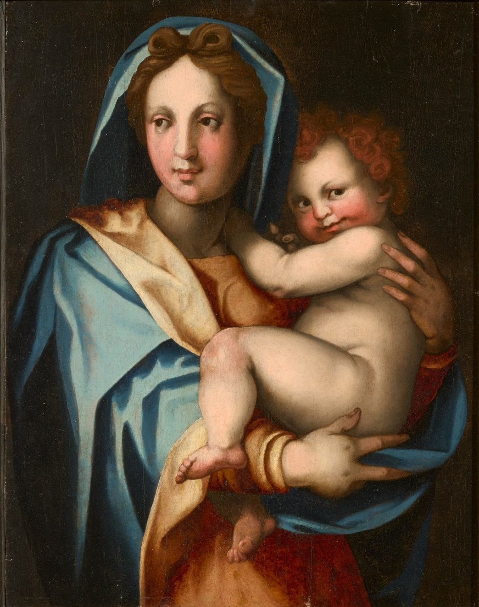 Madonna And Child, Workshop Of Andrea Del Sarto (florence 1486 - 1530)