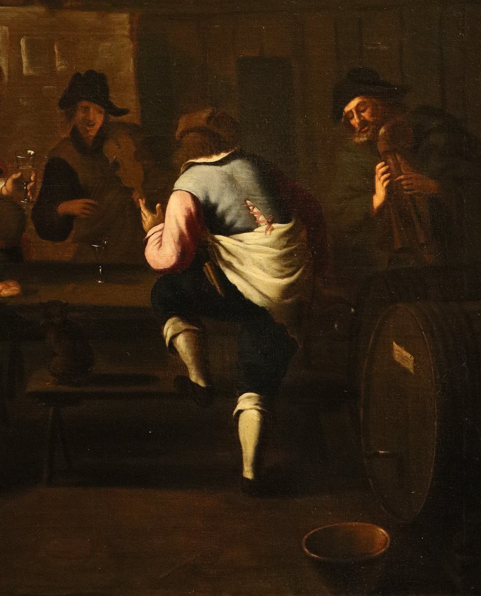 A Group Of Musicians In An Inn, Caravaggesque Painter Active In Rome In The 17th Century-photo-4