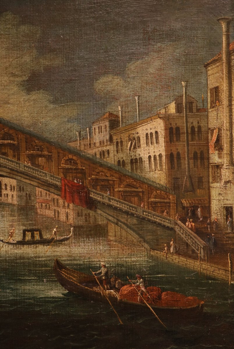 Venise et le pont du Rialto, Gabriele Bella (Venise, 1730 - 1799) Atelier de-photo-3