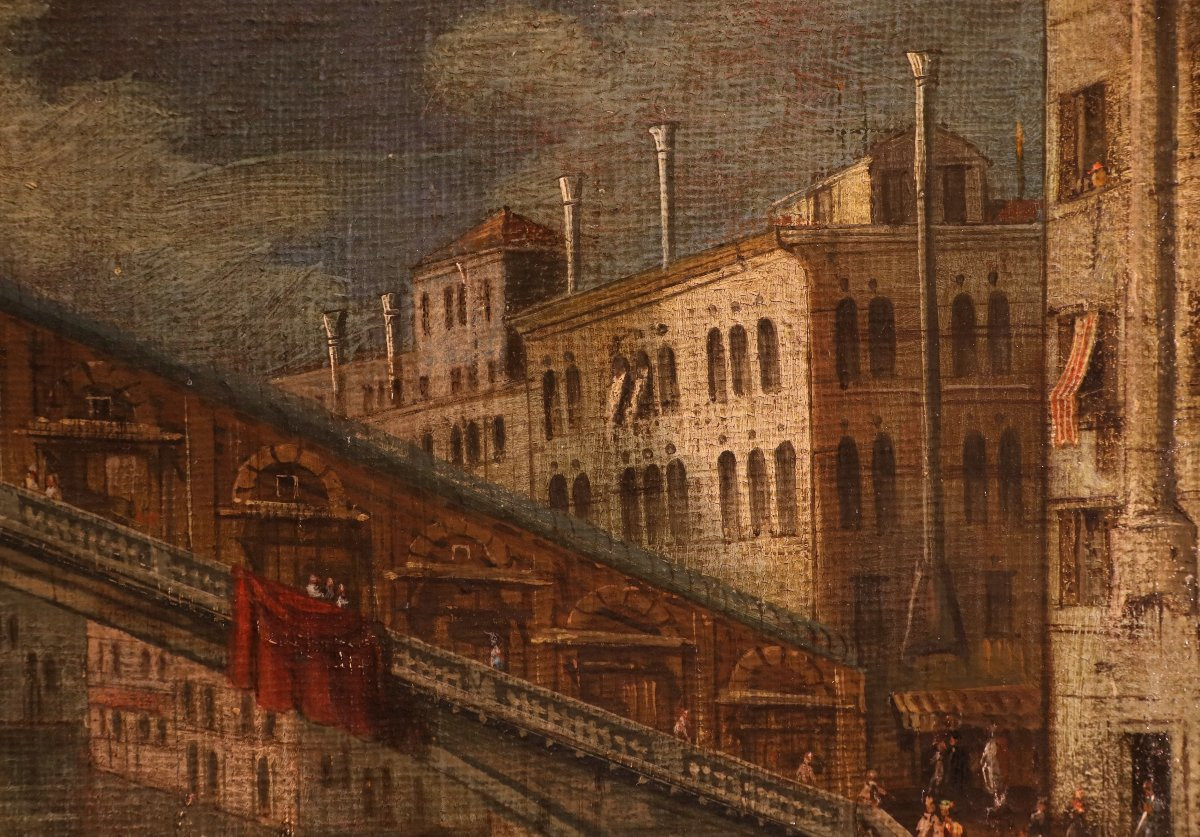 Venise et le pont du Rialto, Gabriele Bella (Venise, 1730 - 1799) Atelier de-photo-4