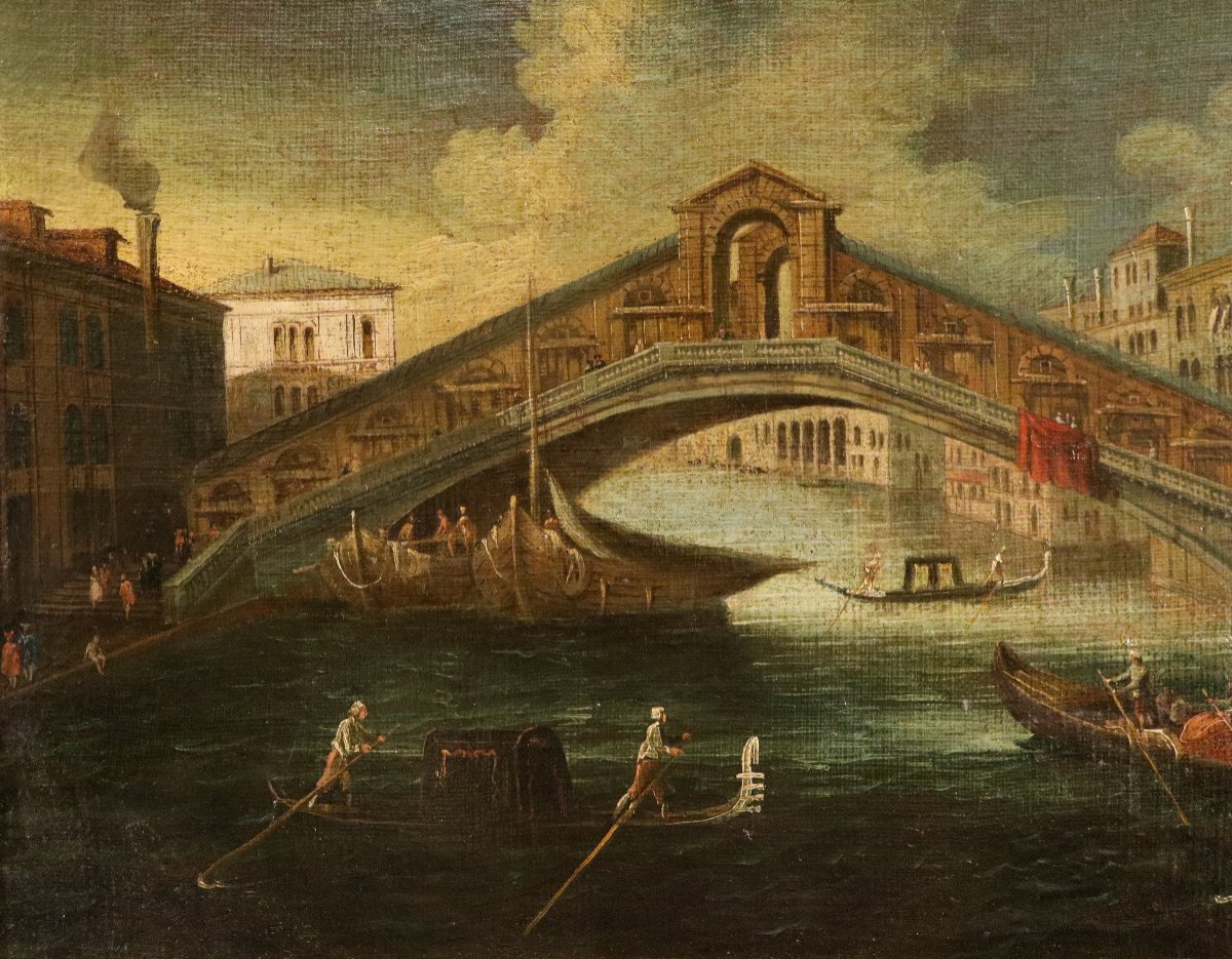 Venise et le pont du Rialto, Gabriele Bella (Venise, 1730 - 1799) Atelier de-photo-1