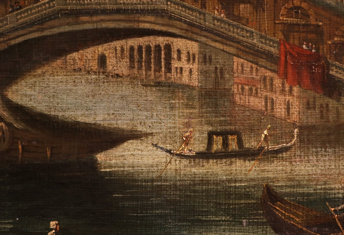 Venise et le pont du Rialto, Gabriele Bella (Venise, 1730 - 1799) Atelier de-photo-5