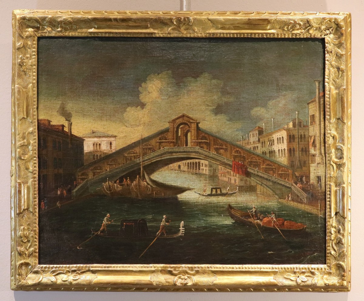 Venise et le pont du Rialto, Gabriele Bella (Venise, 1730 - 1799) Atelier de
