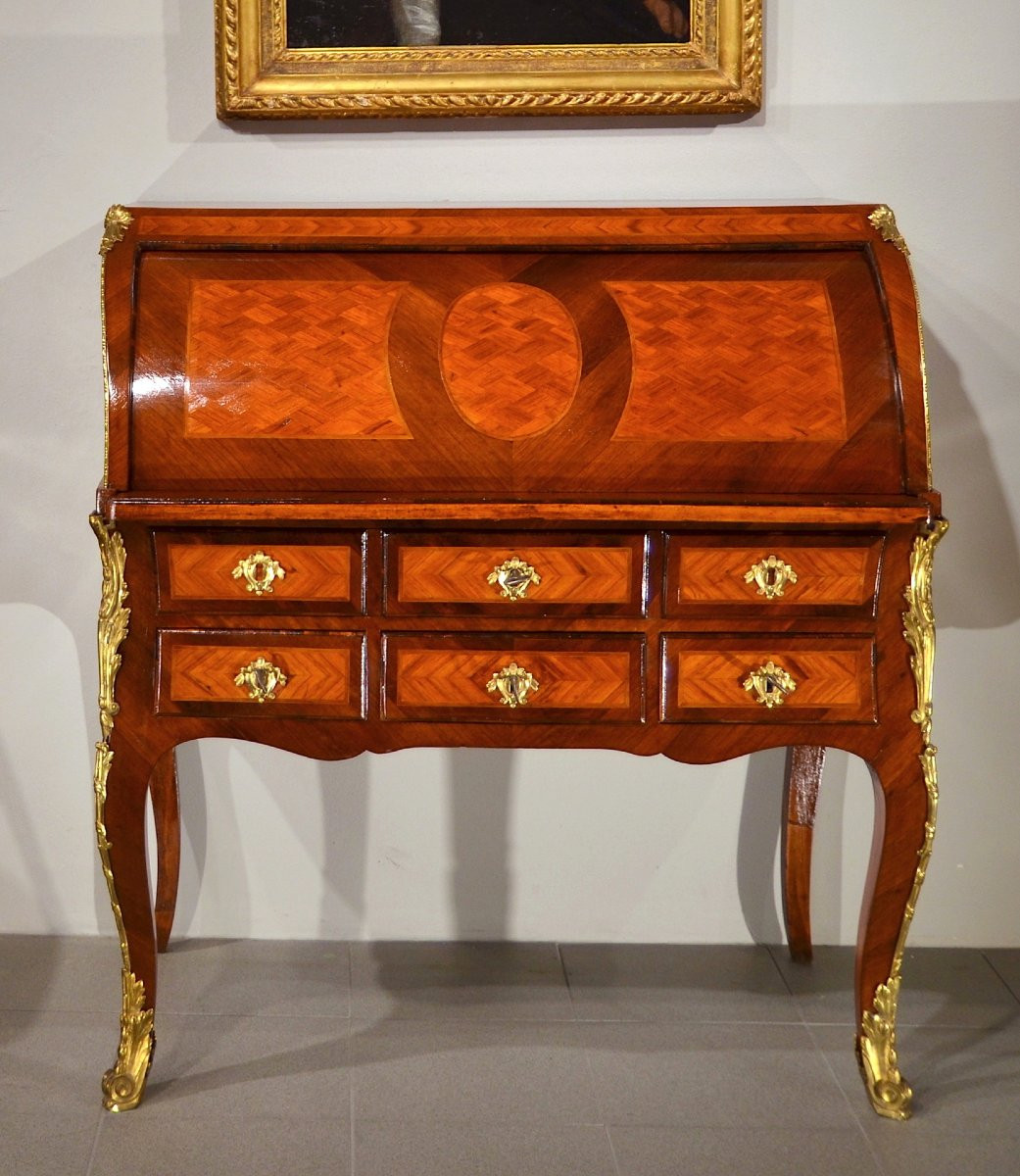 Louis XV Cylinder Sliding Desk - Paris, Circa 1750-photo-2