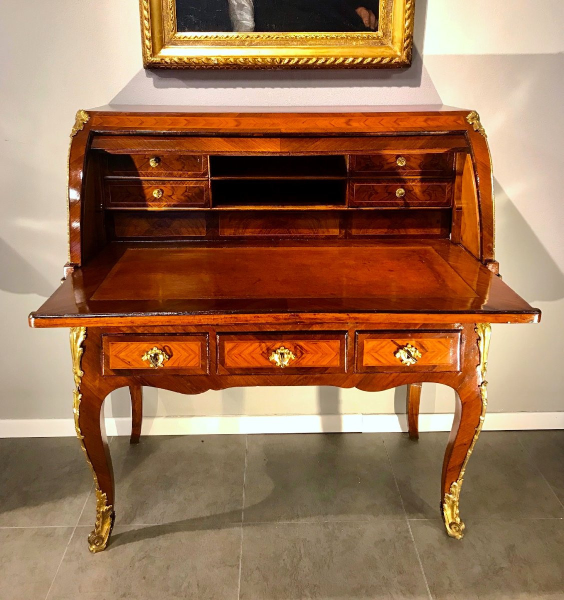 Louis XV Cylinder Sliding Desk - Paris, Circa 1750-photo-6