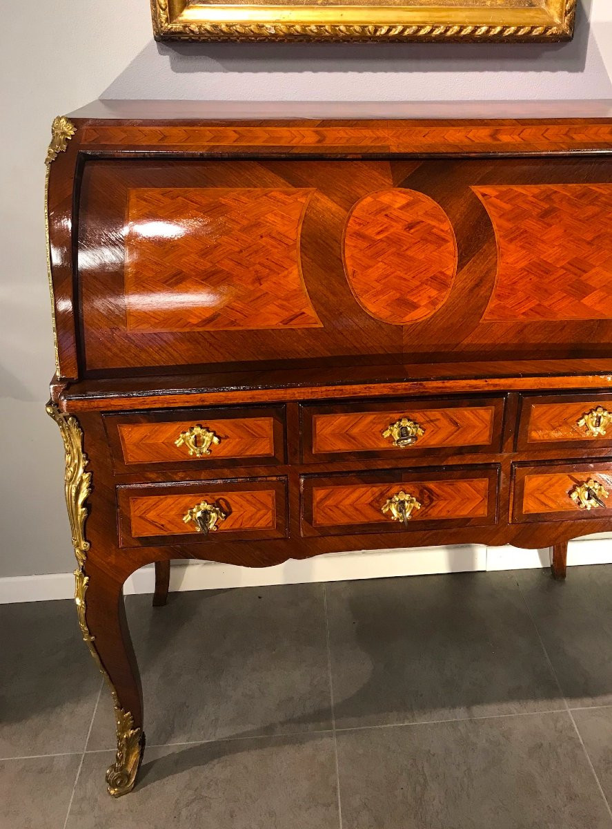 Louis XV Cylinder Sliding Desk - Paris, Circa 1750-photo-8
