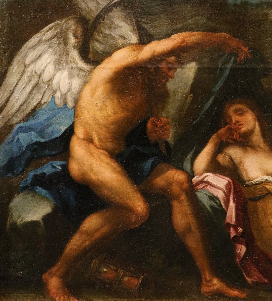 Luigi Garzi (Rome, 1638 - Rome, 1721) Allégorie du Temps dévoilant la Vérité-photo-3