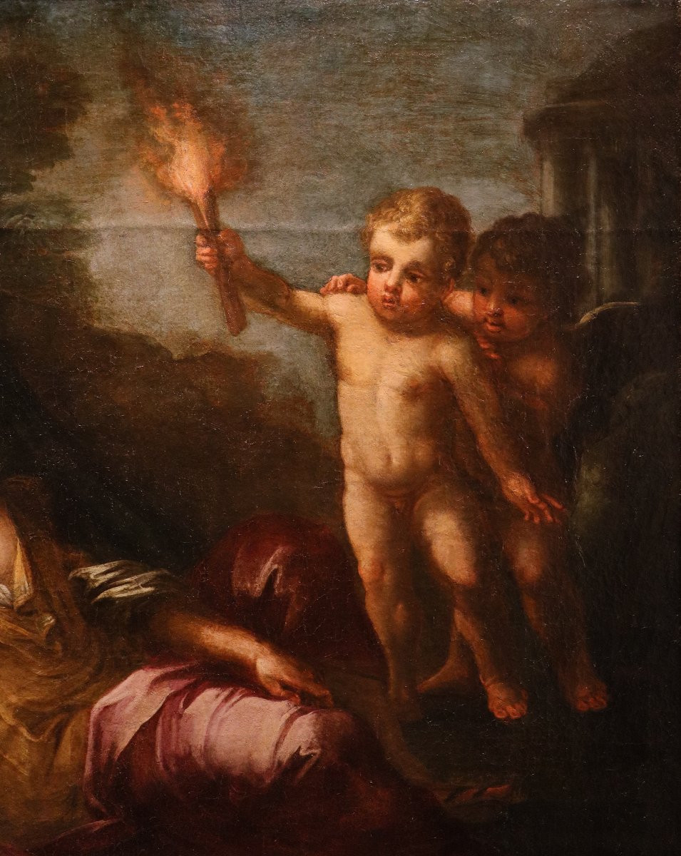 Luigi Garzi (Rome, 1638 - Rome, 1721) Allégorie du Temps dévoilant la Vérité-photo-2