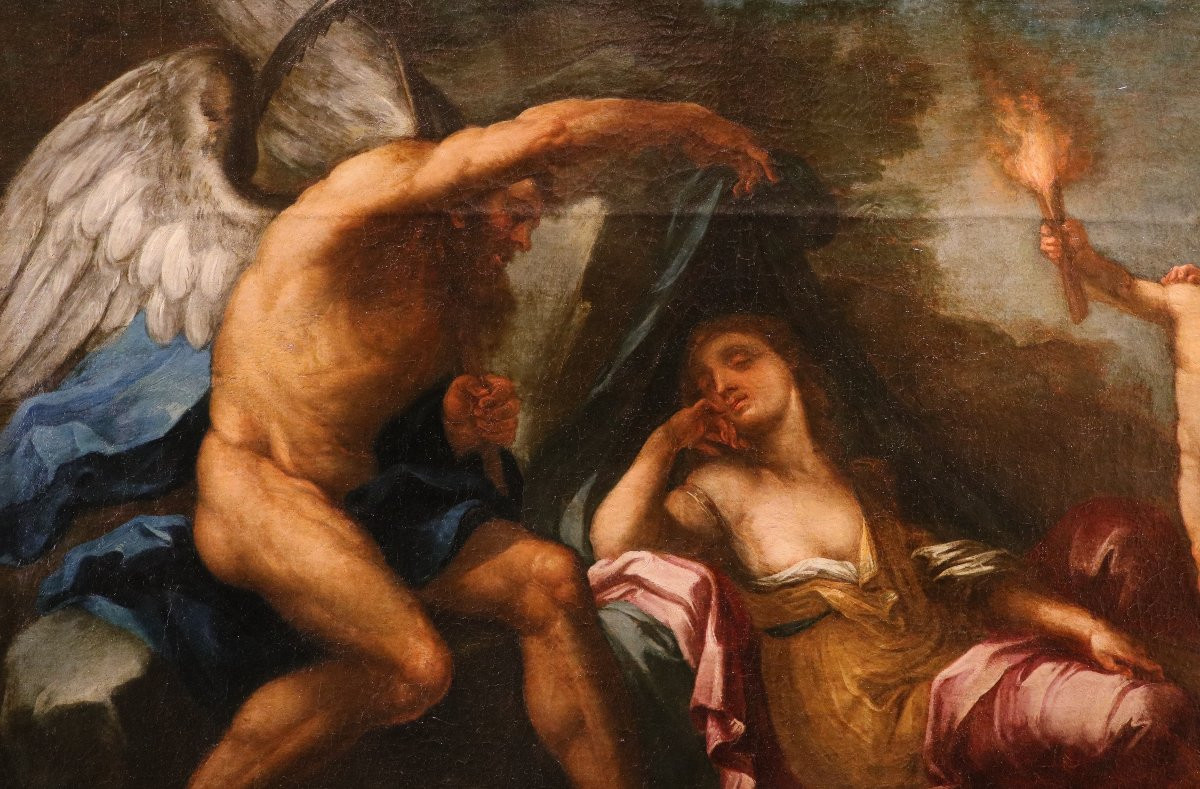 Luigi Garzi (Rome, 1638 - Rome, 1721) Allégorie du Temps dévoilant la Vérité-photo-6