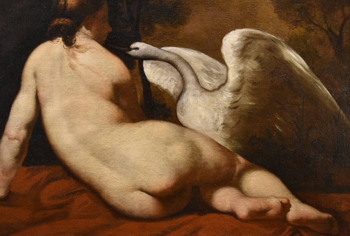 Léda Et Le Cygne, Peintre Français De La Fin Du XVIIIe-photo-4