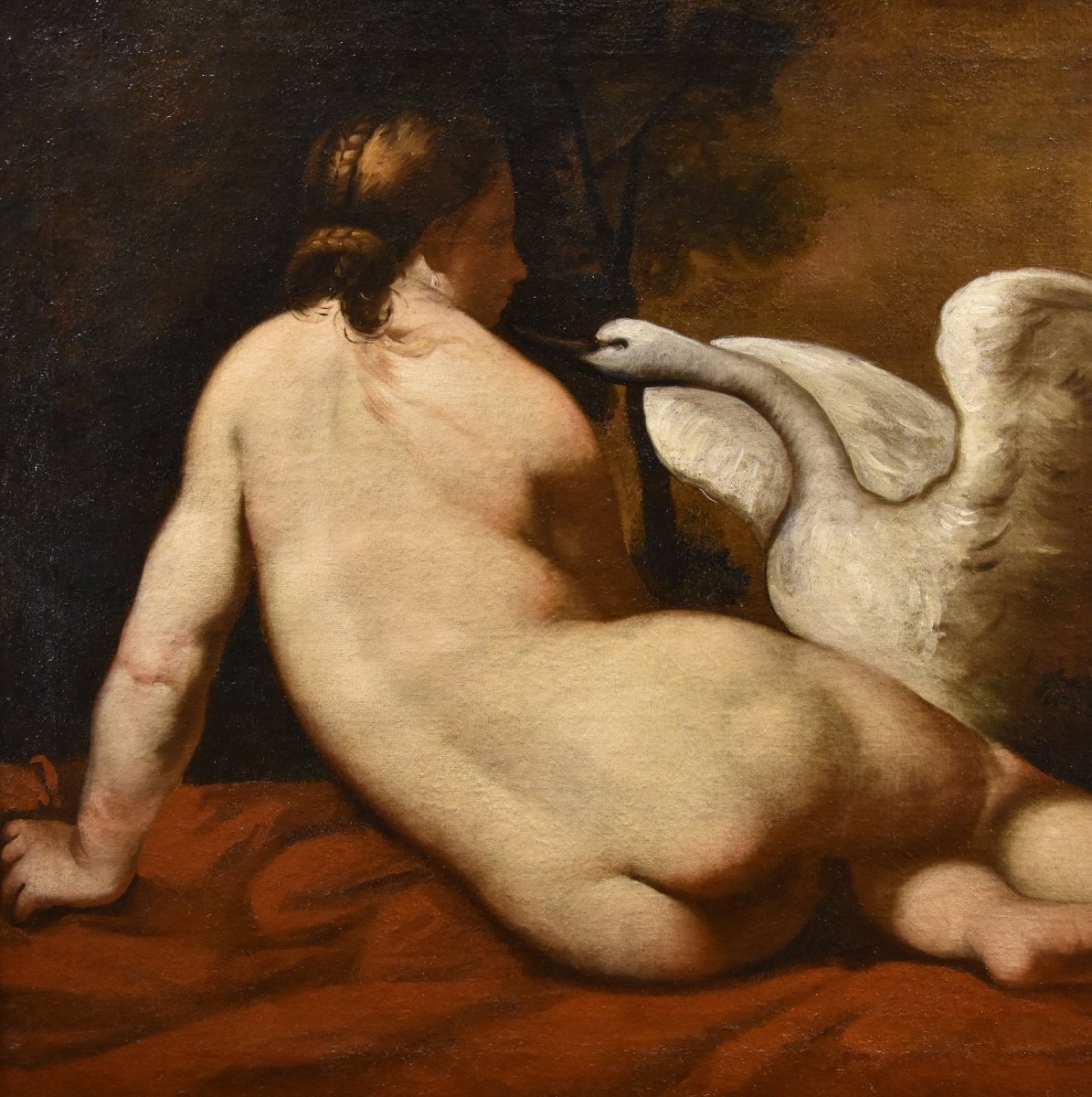 Léda Et Le Cygne, Peintre Français De La Fin Du XVIIIe-photo-4