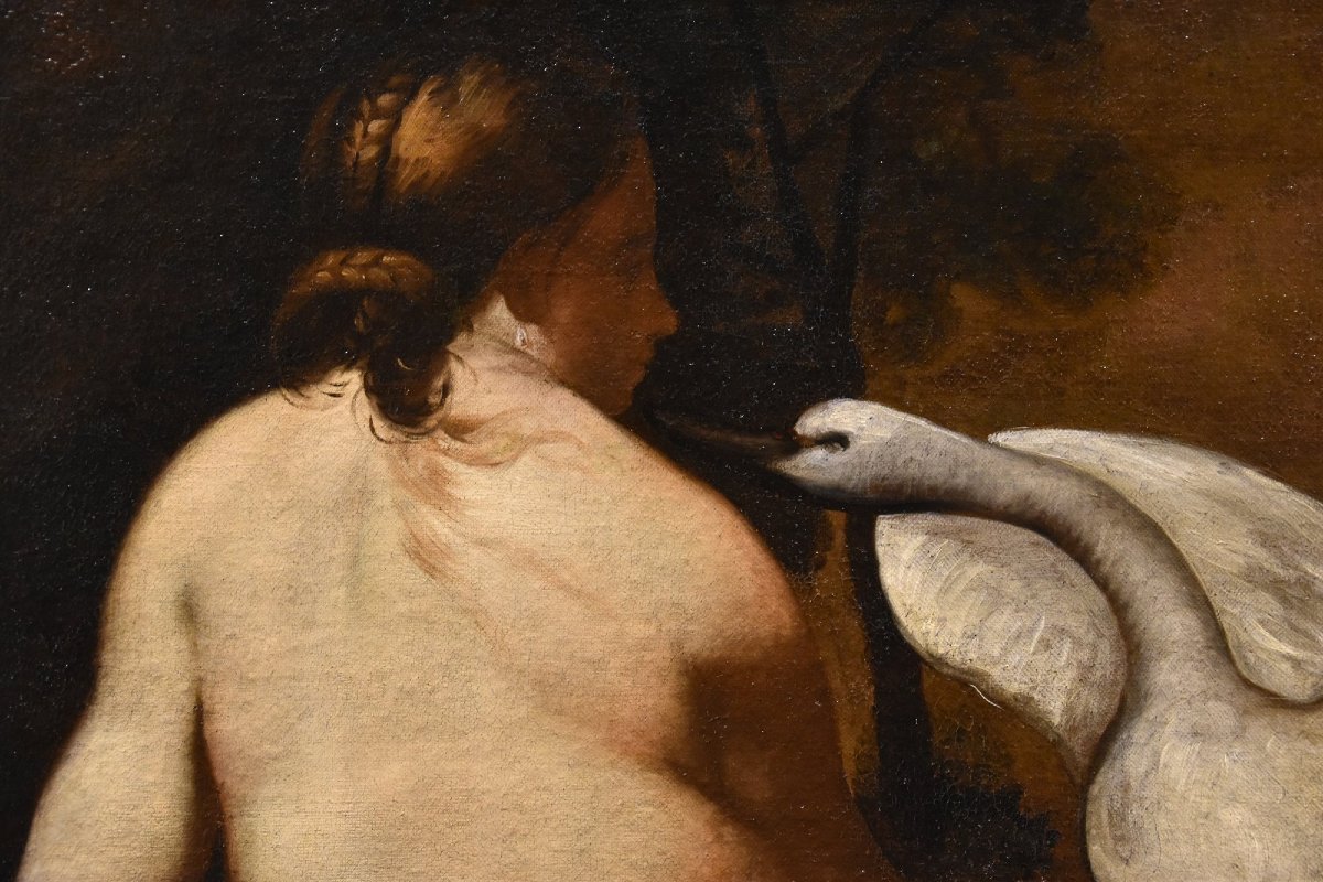 Léda Et Le Cygne, Peintre Français De La Fin Du XVIIIe-photo-5