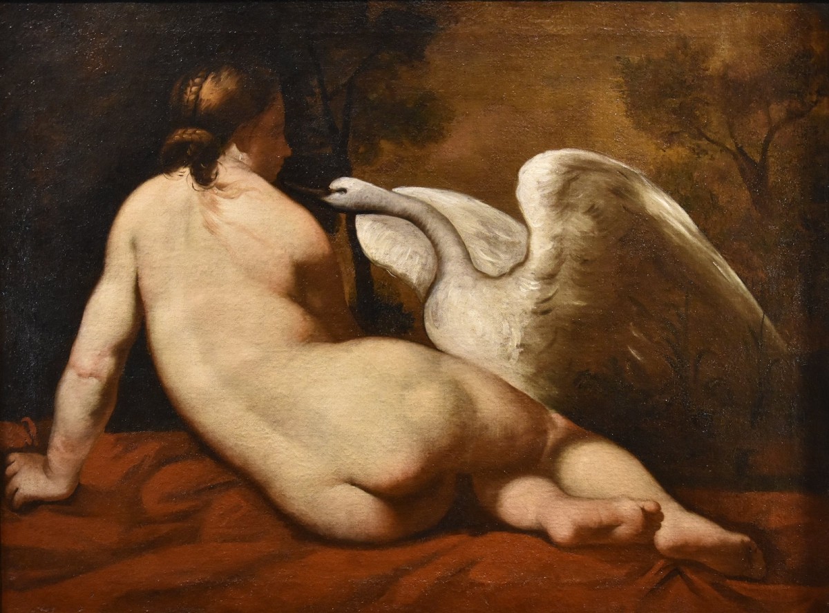 Léda Et Le Cygne, Peintre Français De La Fin Du XVIIIe