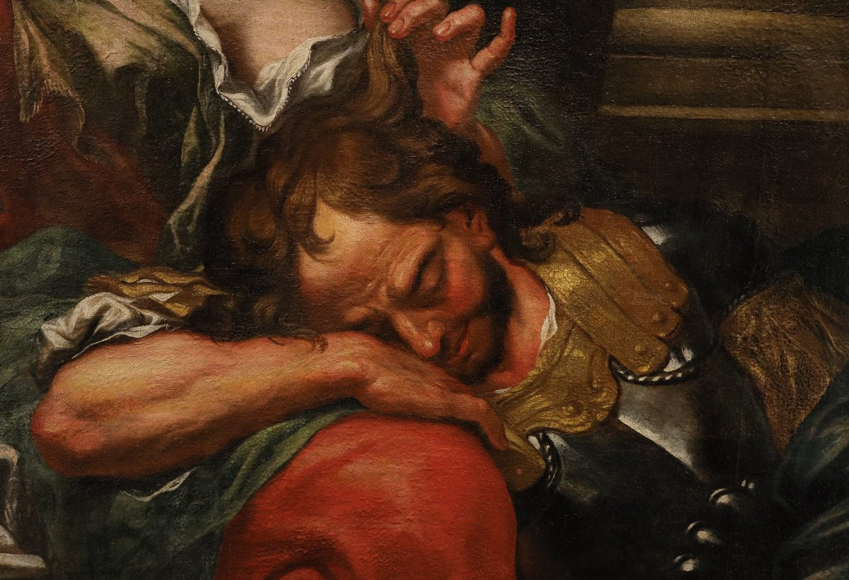 Samson And Delilah, Antonio Molinari (venice, 1655–1704) Attributed To-photo-3